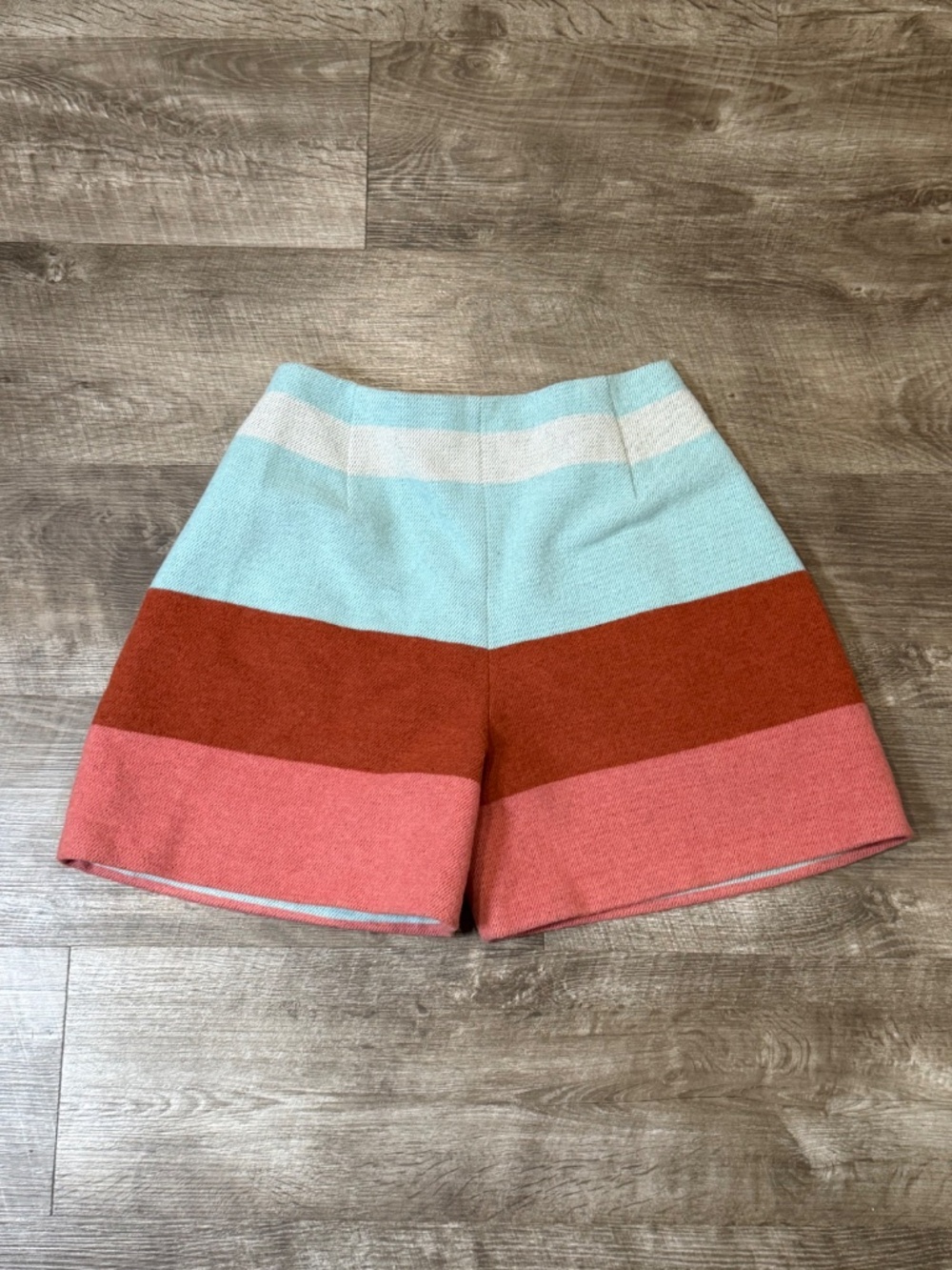 See by Chloe striped wool shorts multi color pleated size 4. - Picture 5 of 6